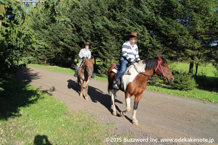 屈斜路湖 メジェールファーム 乗馬体験 2015