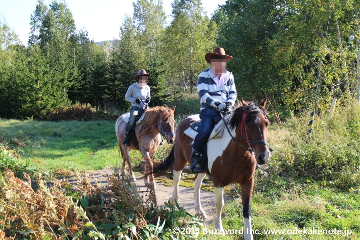 屈斜路湖 メジェールファーム 乗馬体験 2015